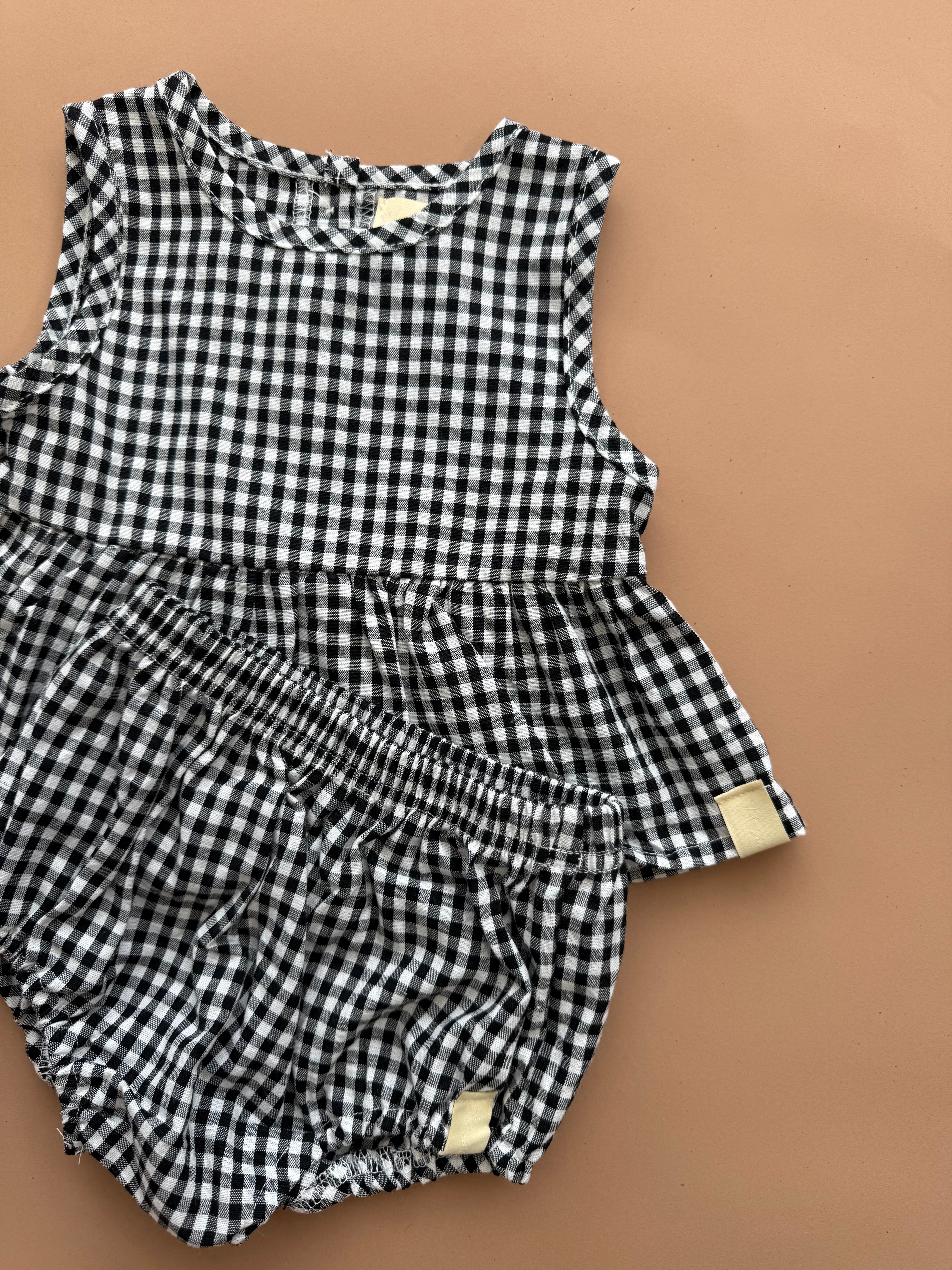 Pia Set - Black Gingham