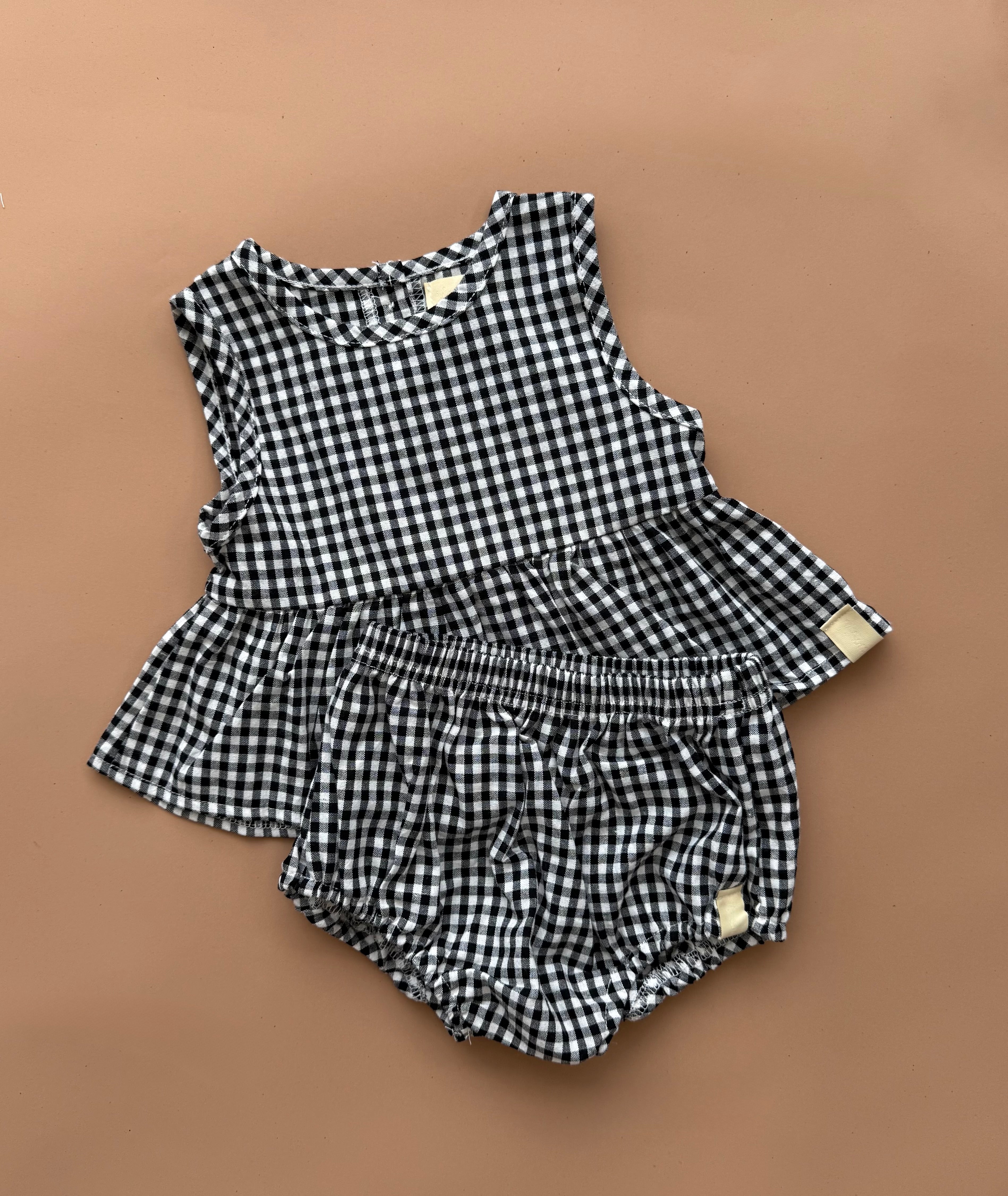 Pia Set - Black Gingham