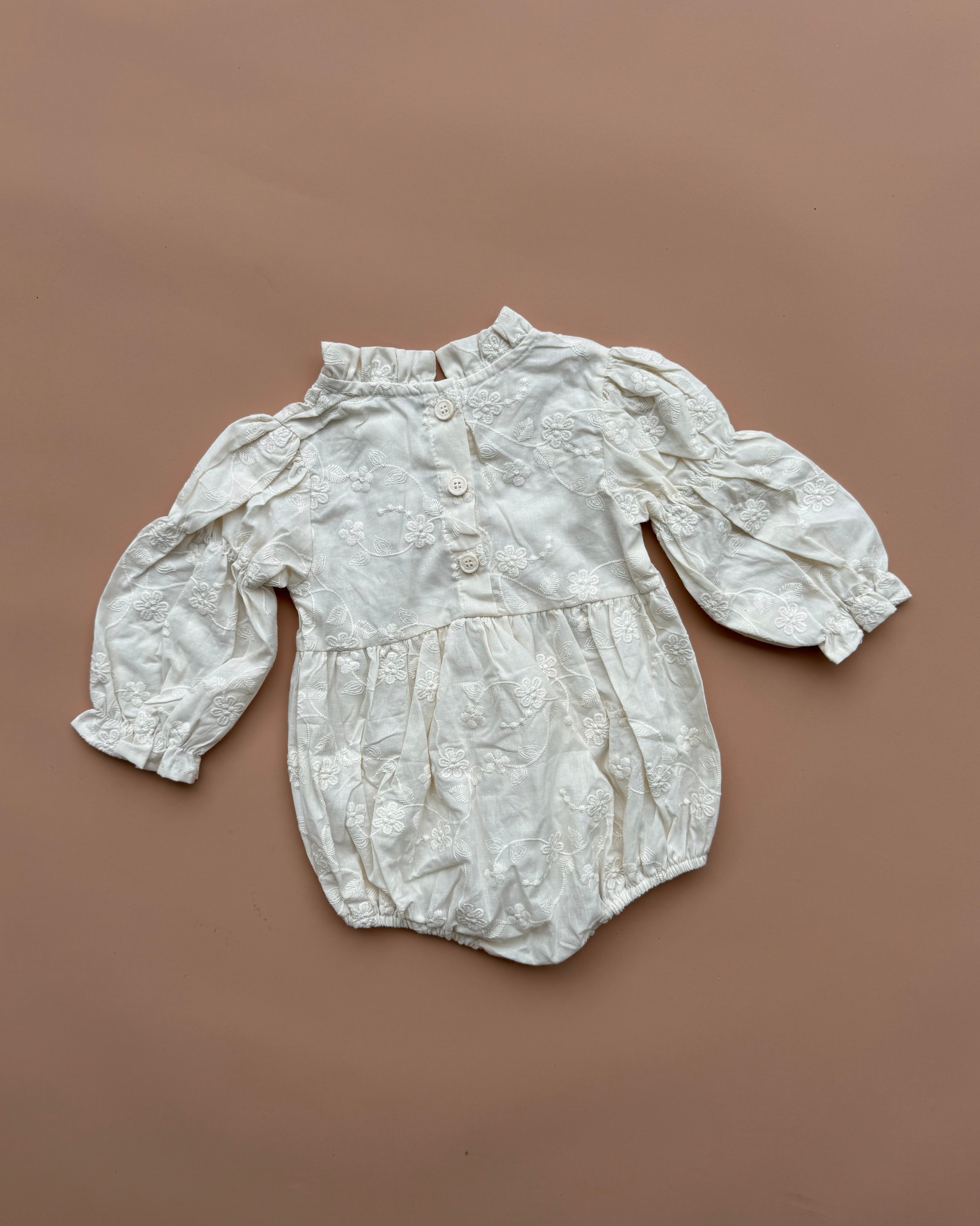 Charlotte Romper - Cream (Made to Order)