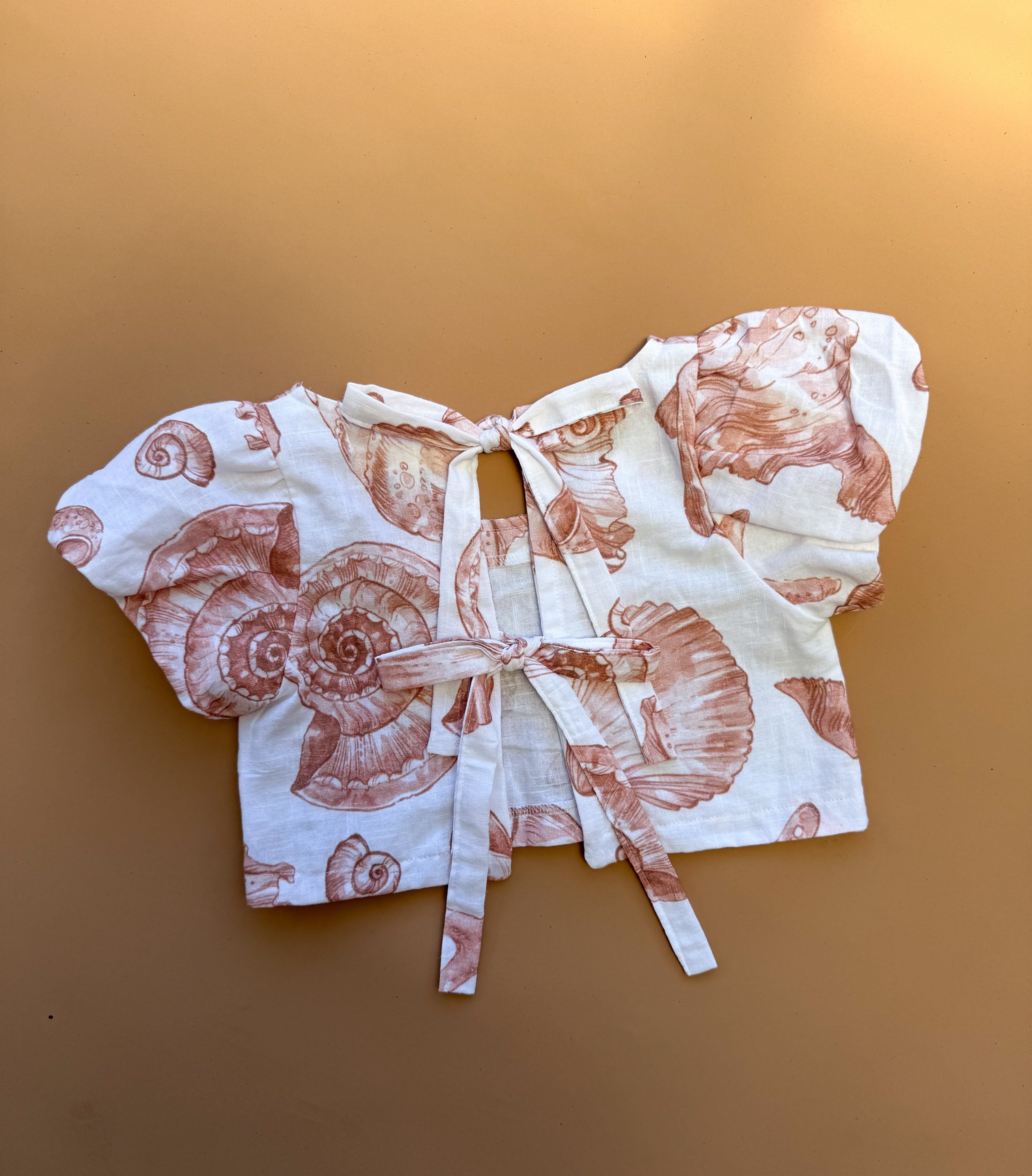 Elora Top - Linen Seashells