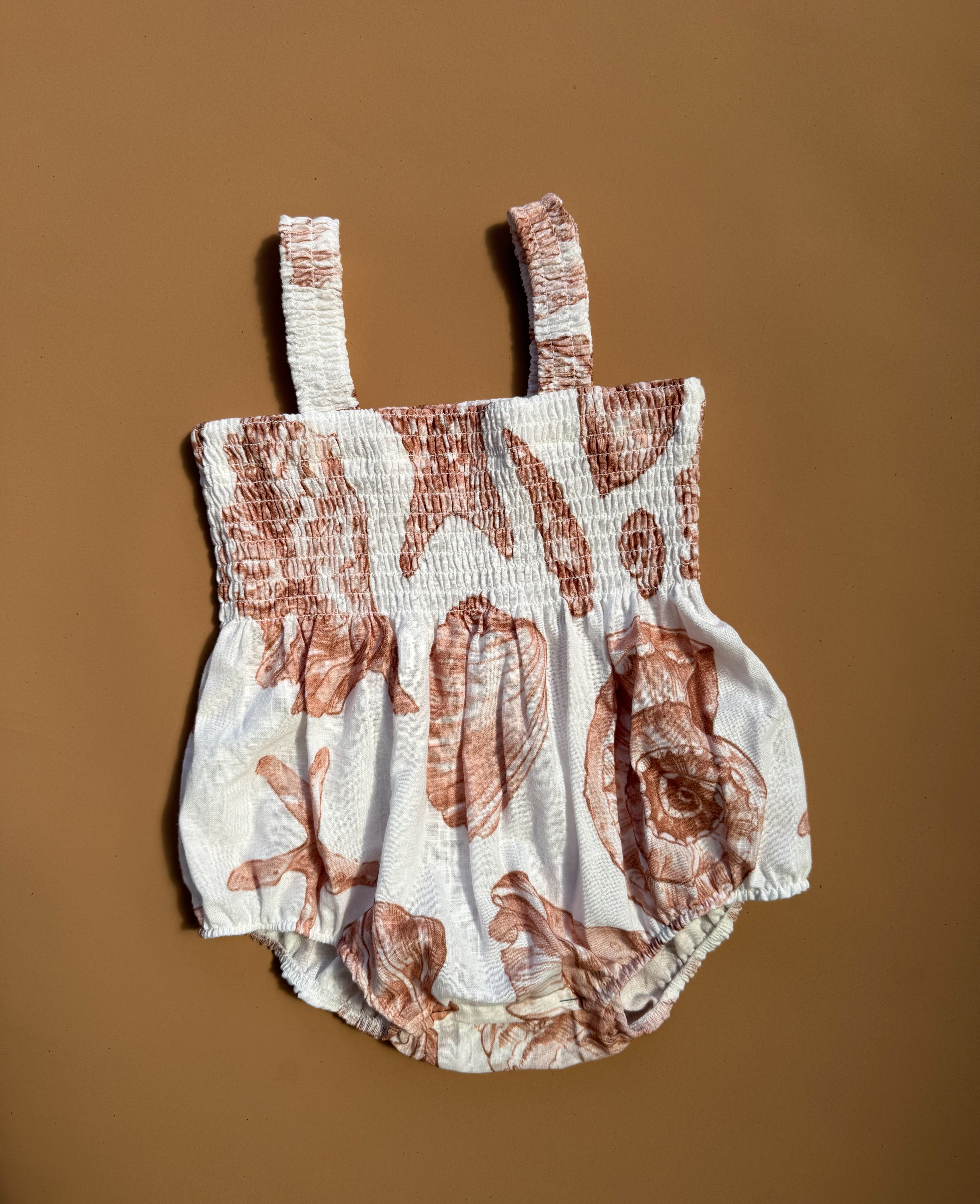 Amaya Romper - Linen Seashells