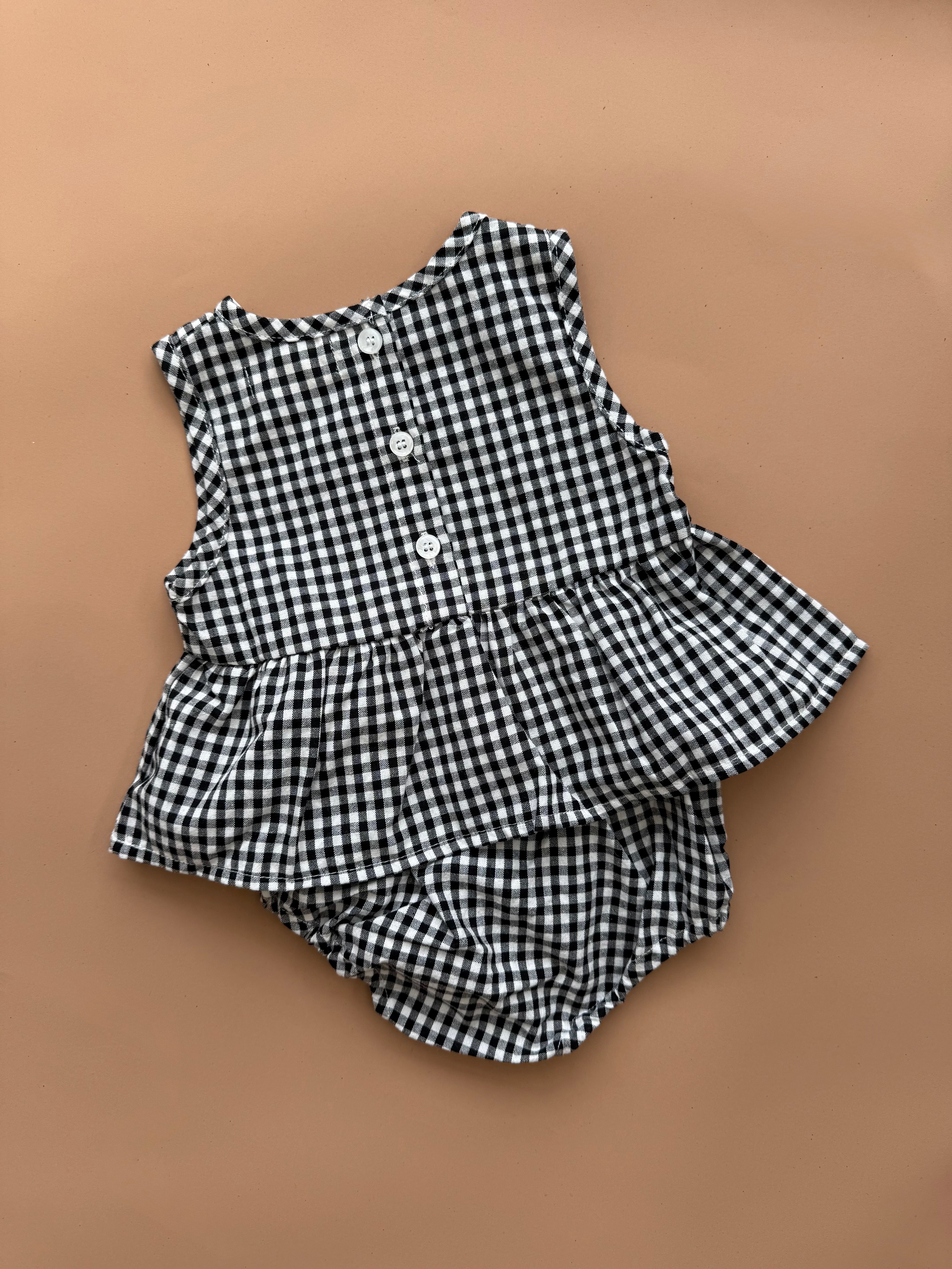 Pia Set - Black Gingham