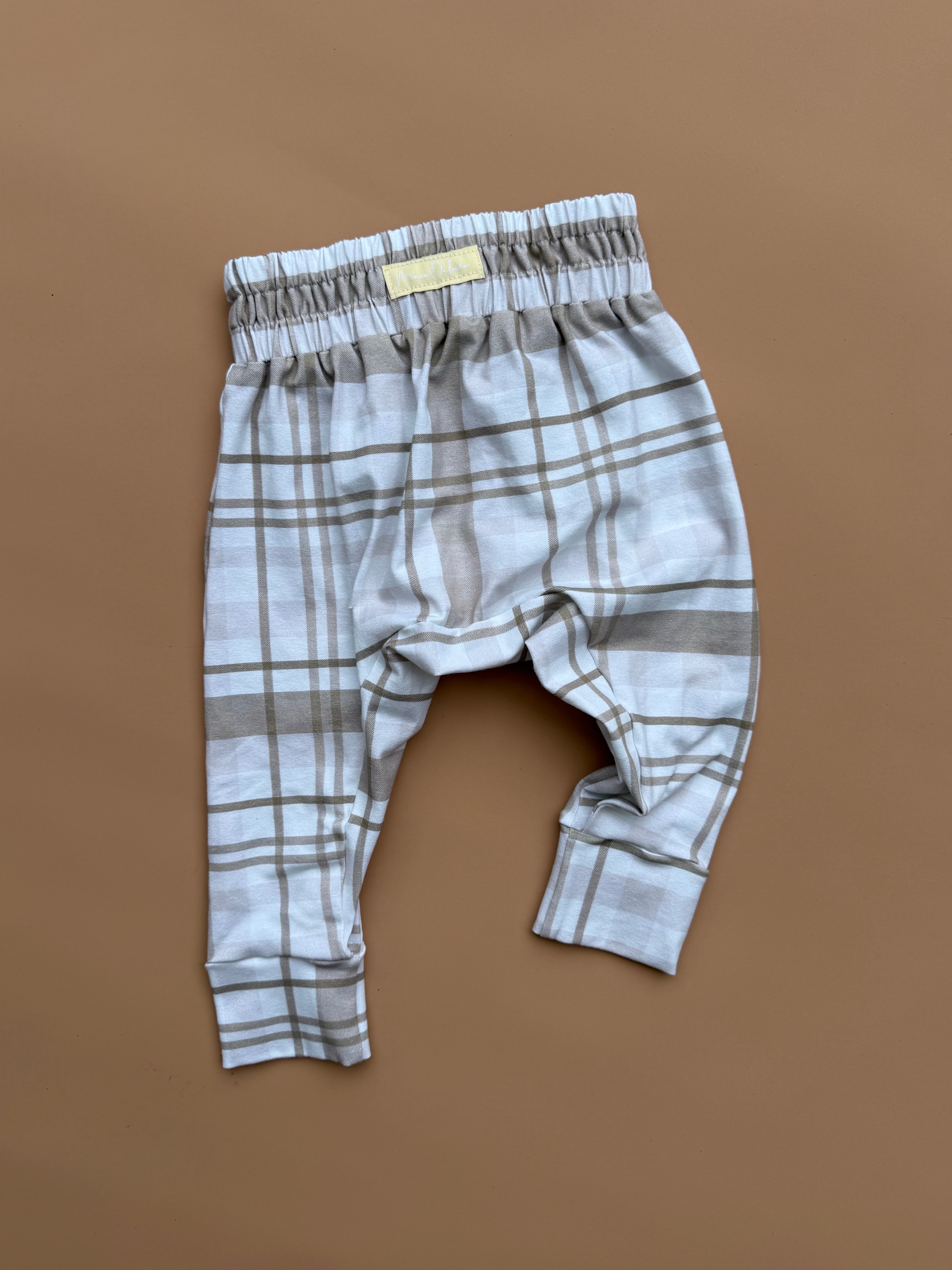 Slouch Pant - Neutral Plaid (Made to Order)