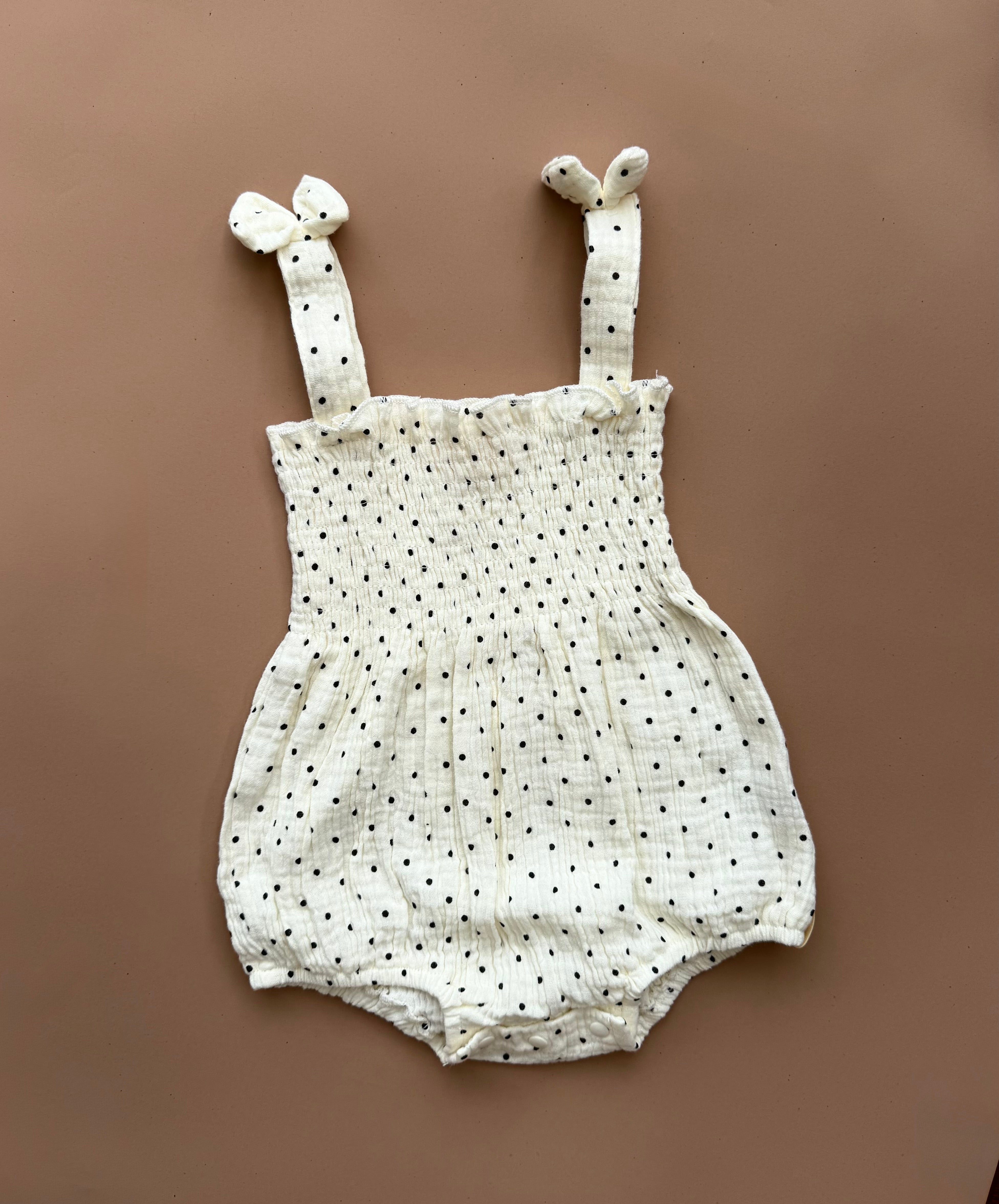 May Romper - Ivory Dotty