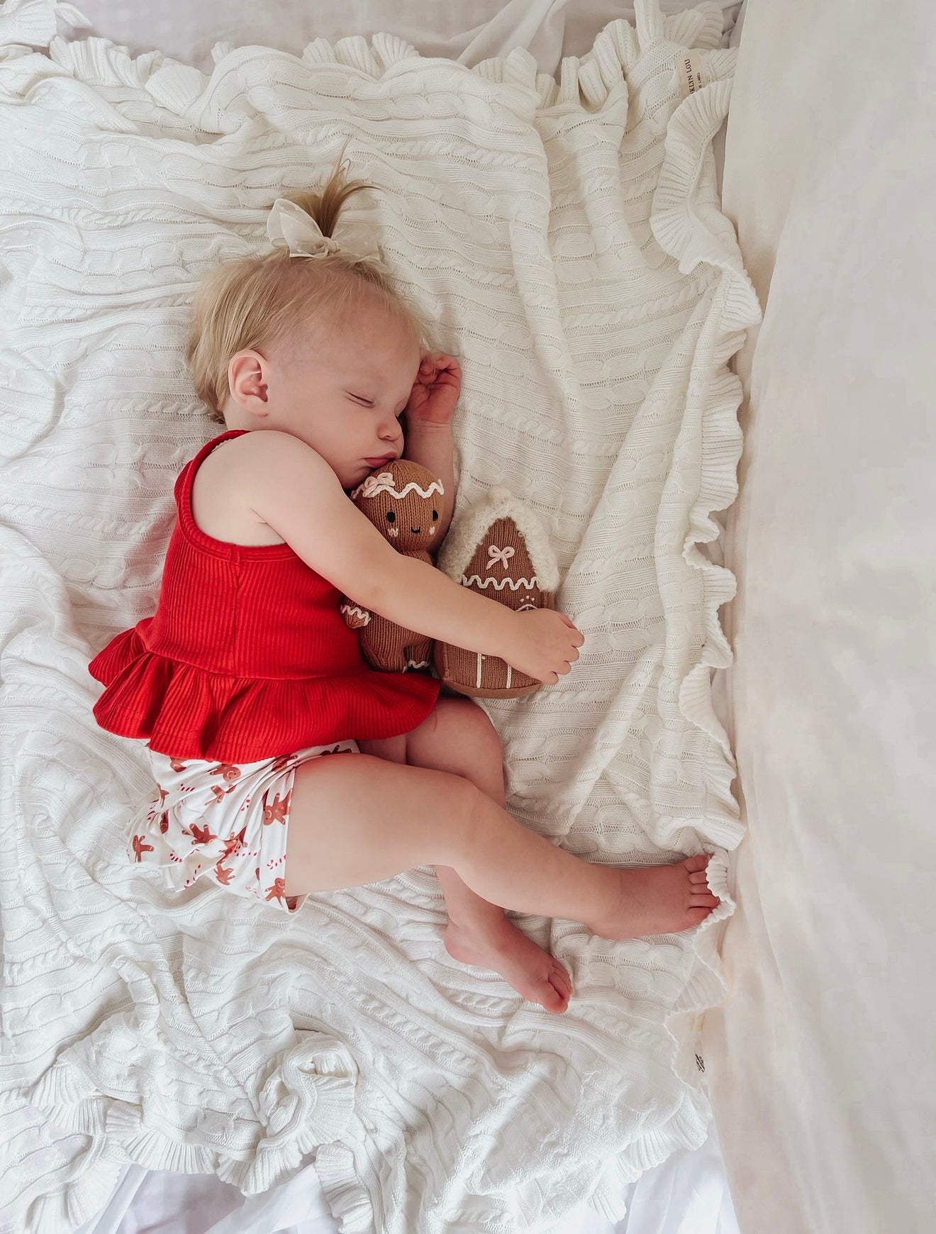 BASICS Peplum Singlet - Christmas Red