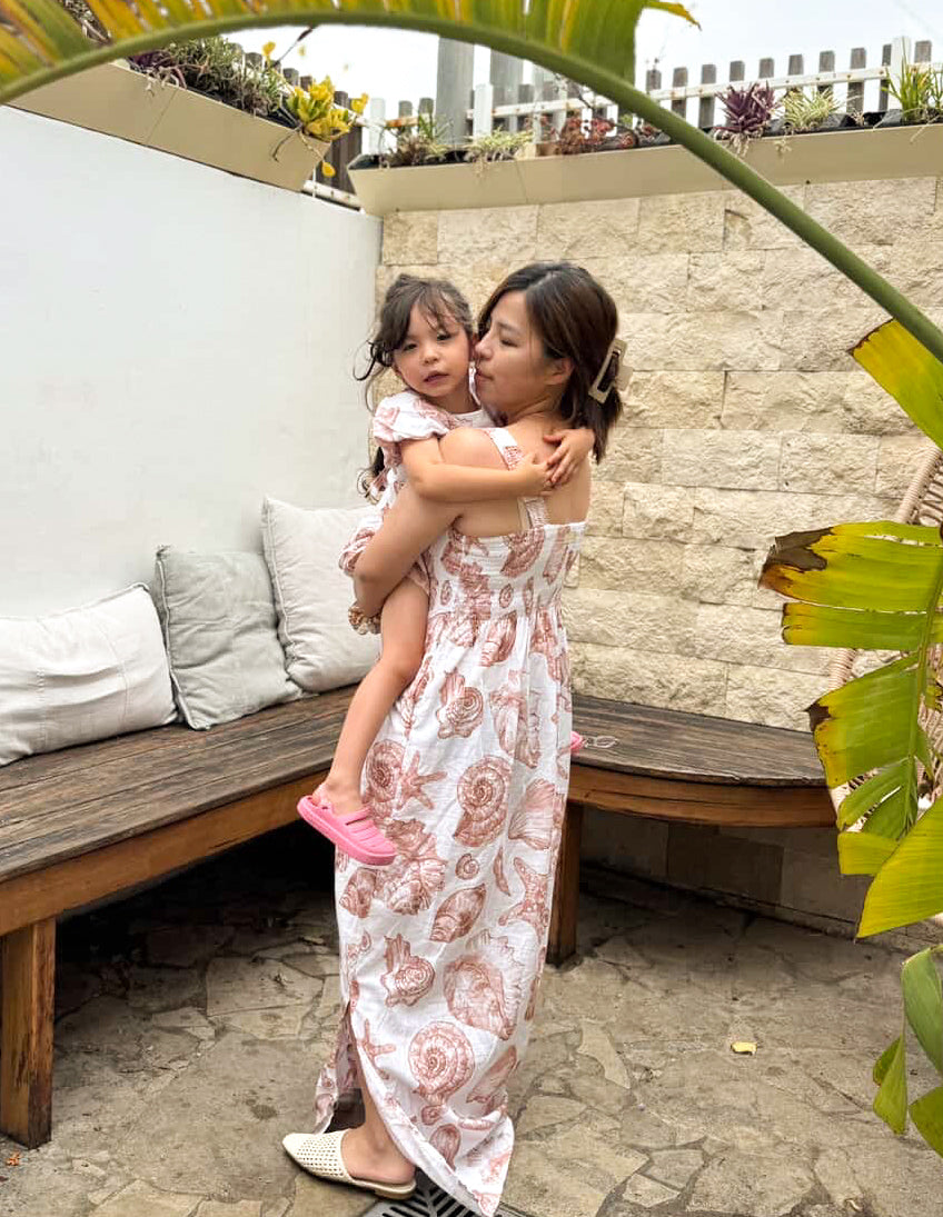 Mumma Maxi Dress - Linen Seashells