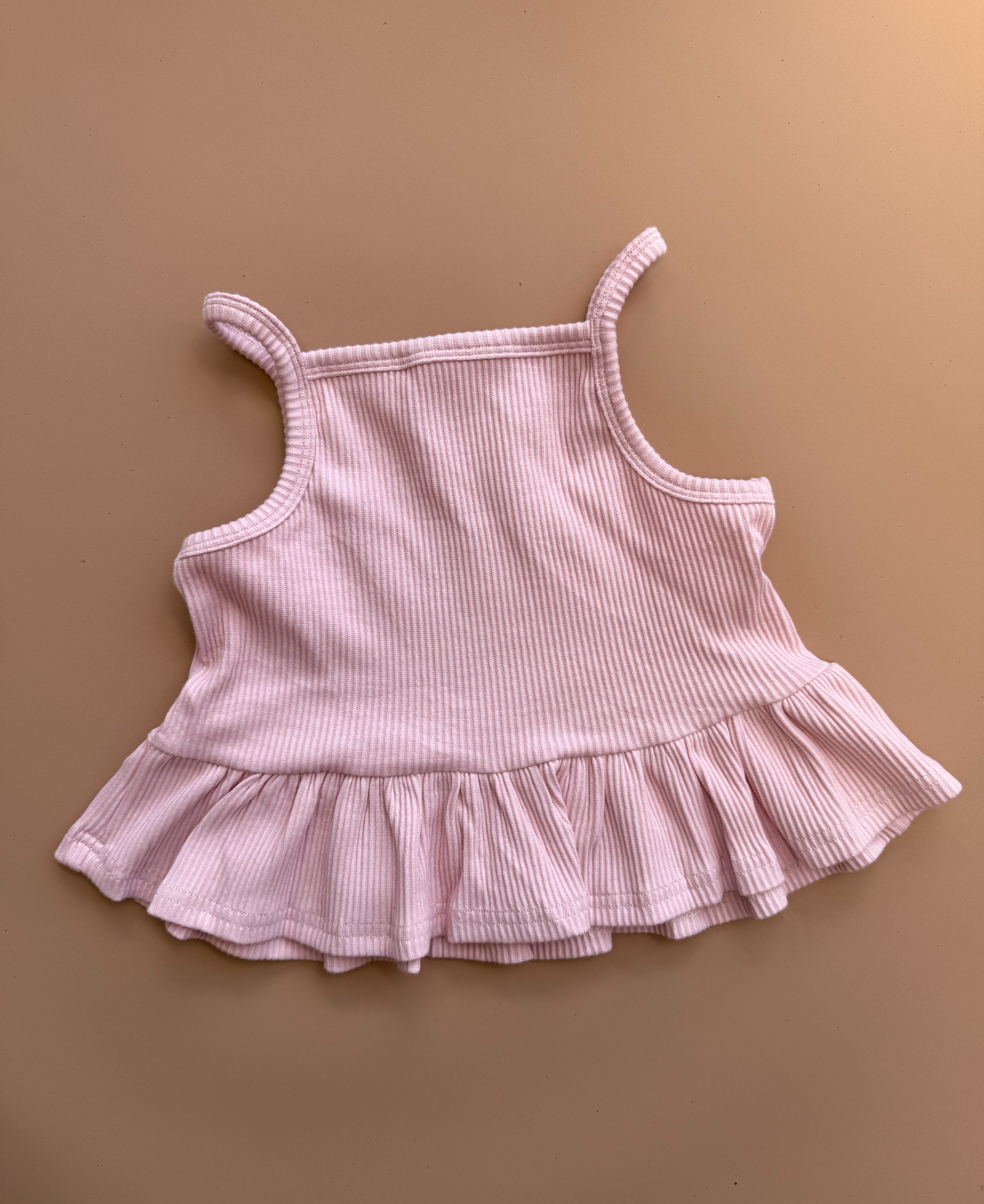 BASICS Peplum Singlet - Posy Pink