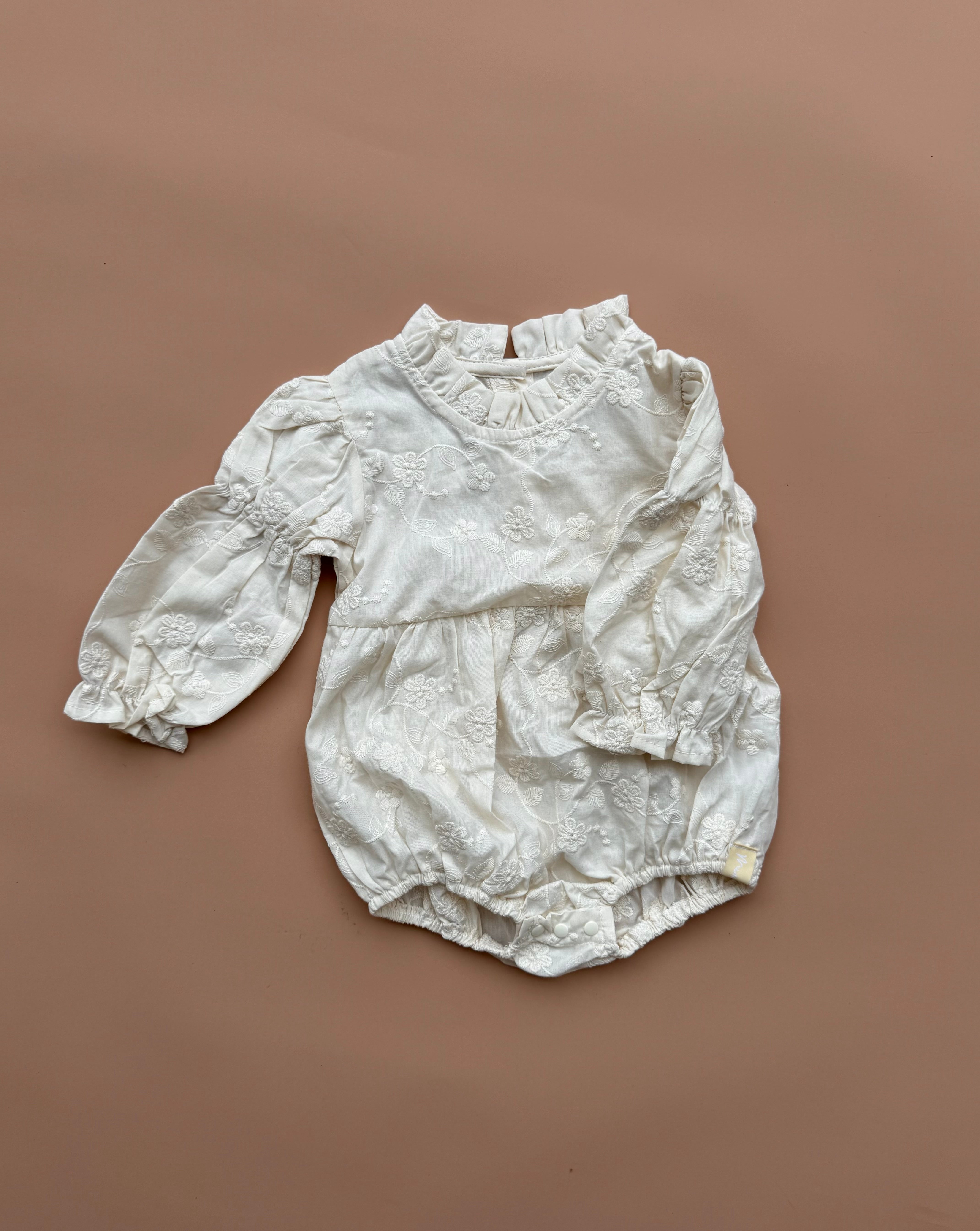 Charlotte Romper - Cream (Made to Order)