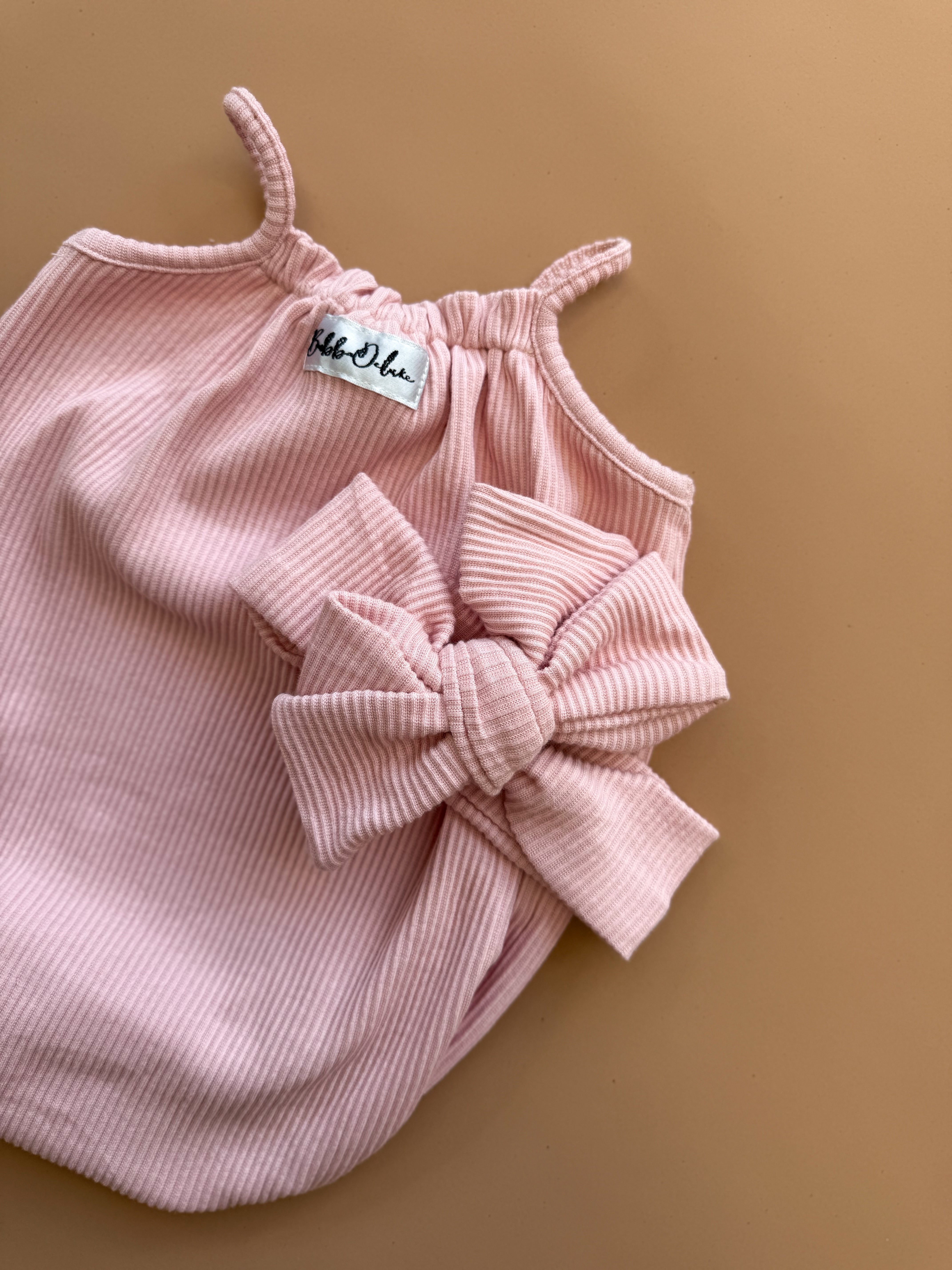 Jovie Romper - Posy Pink Rib
