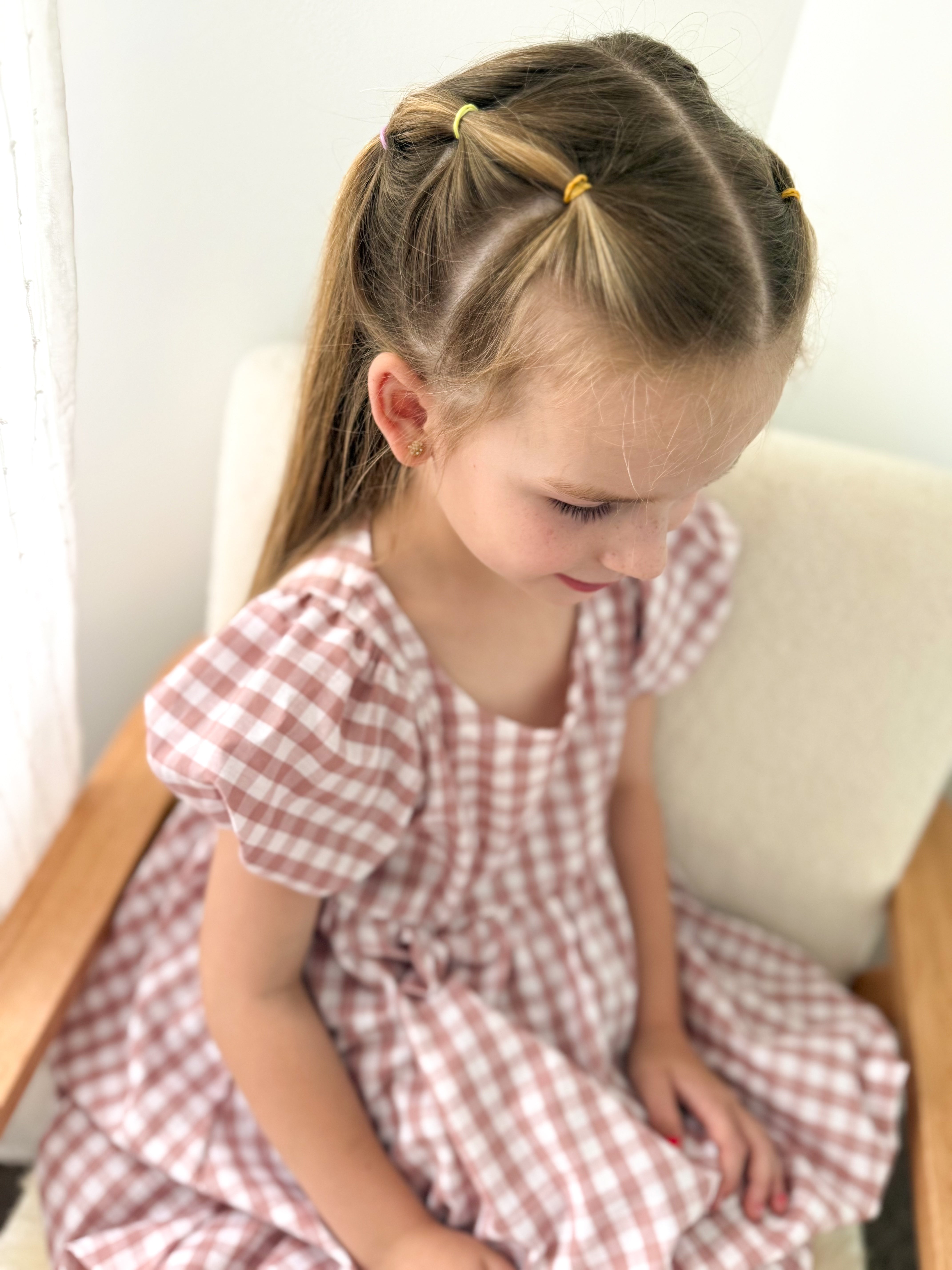 Ophelia Dress - Mauve Gingham (Made to Order)