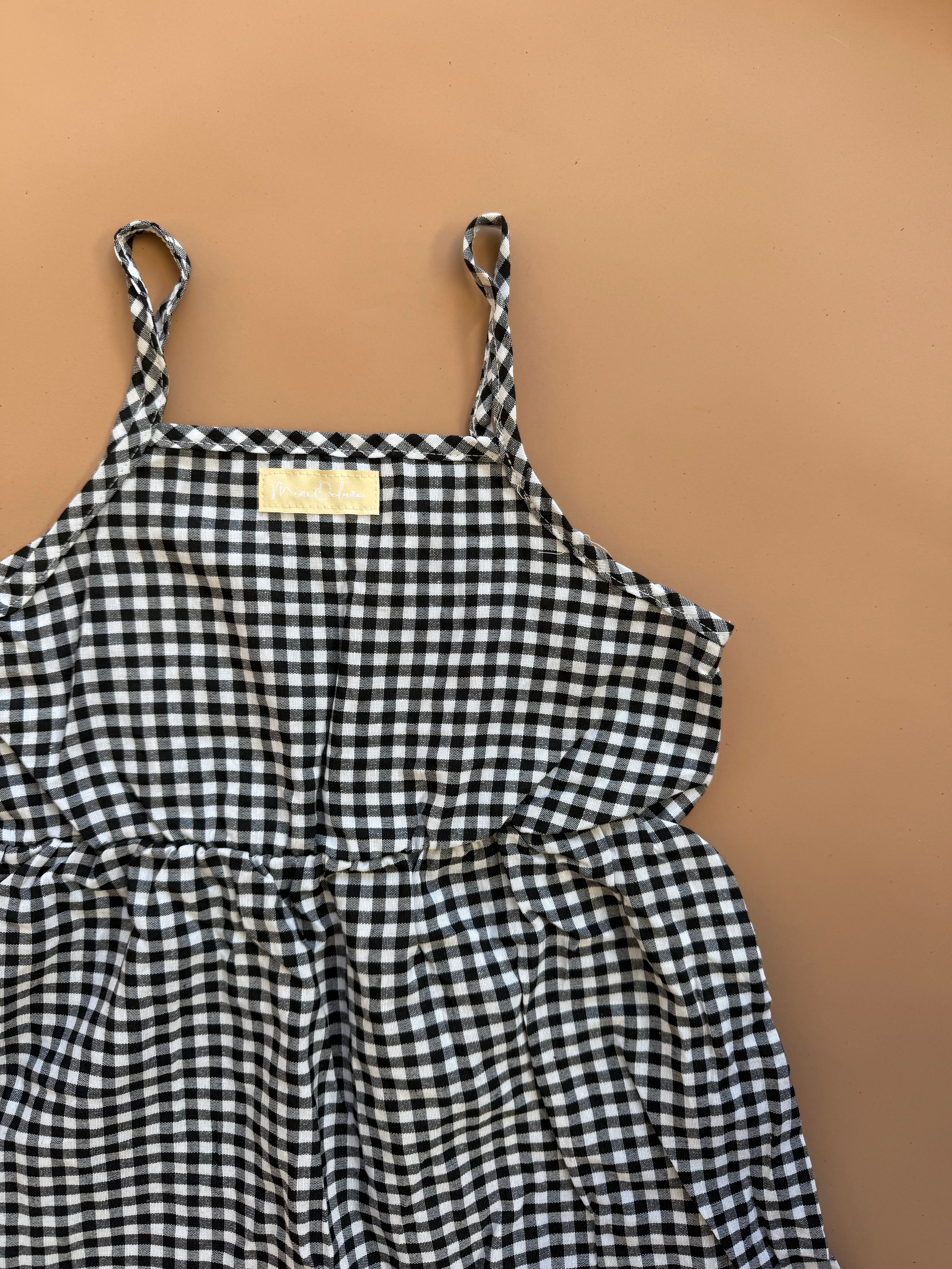 Nellie Dress - Black Gingham