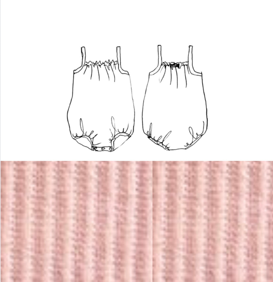 Jovie Romper - Posy Pink Rib