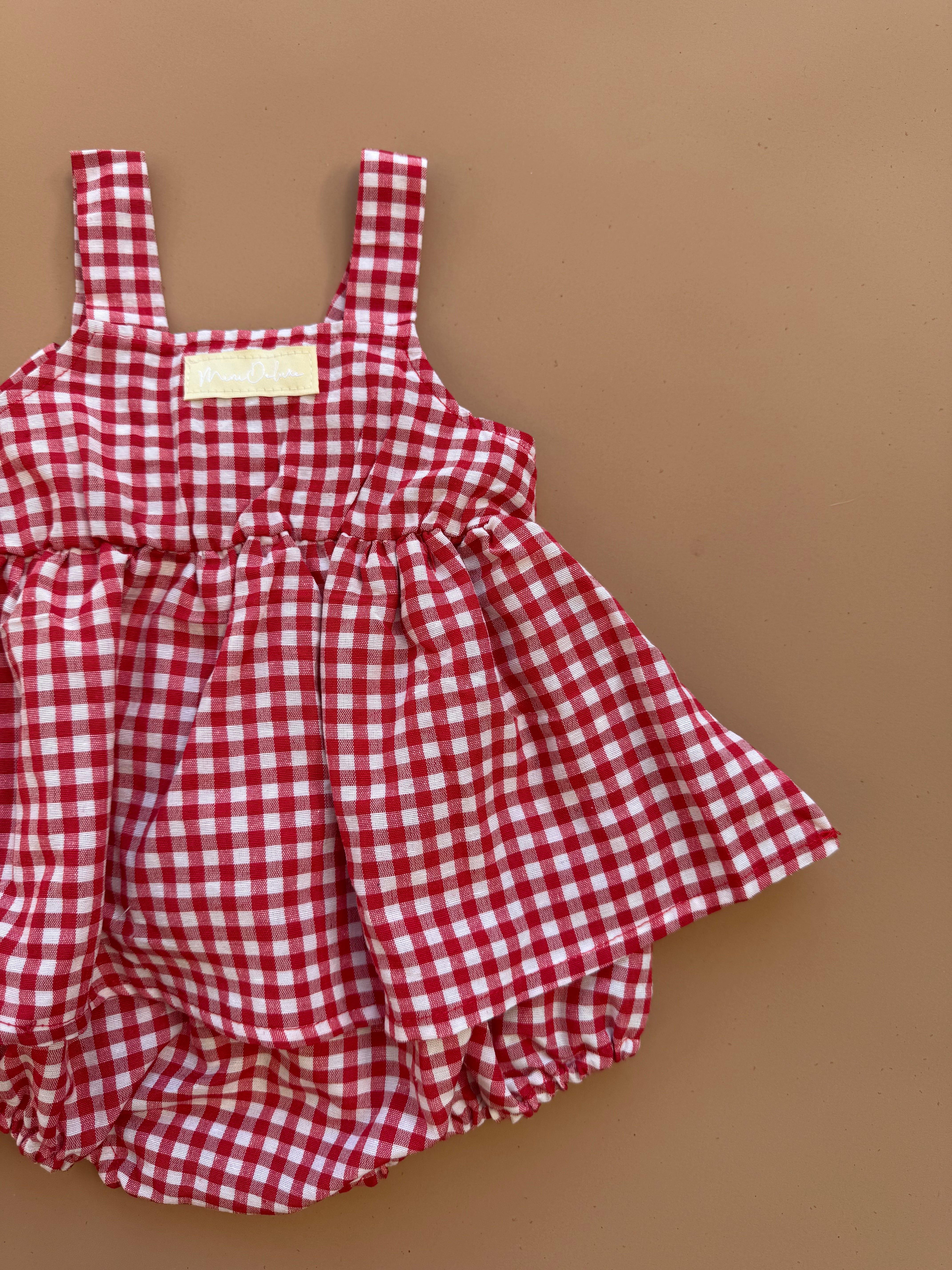 Bowie Romper - Red Gingham