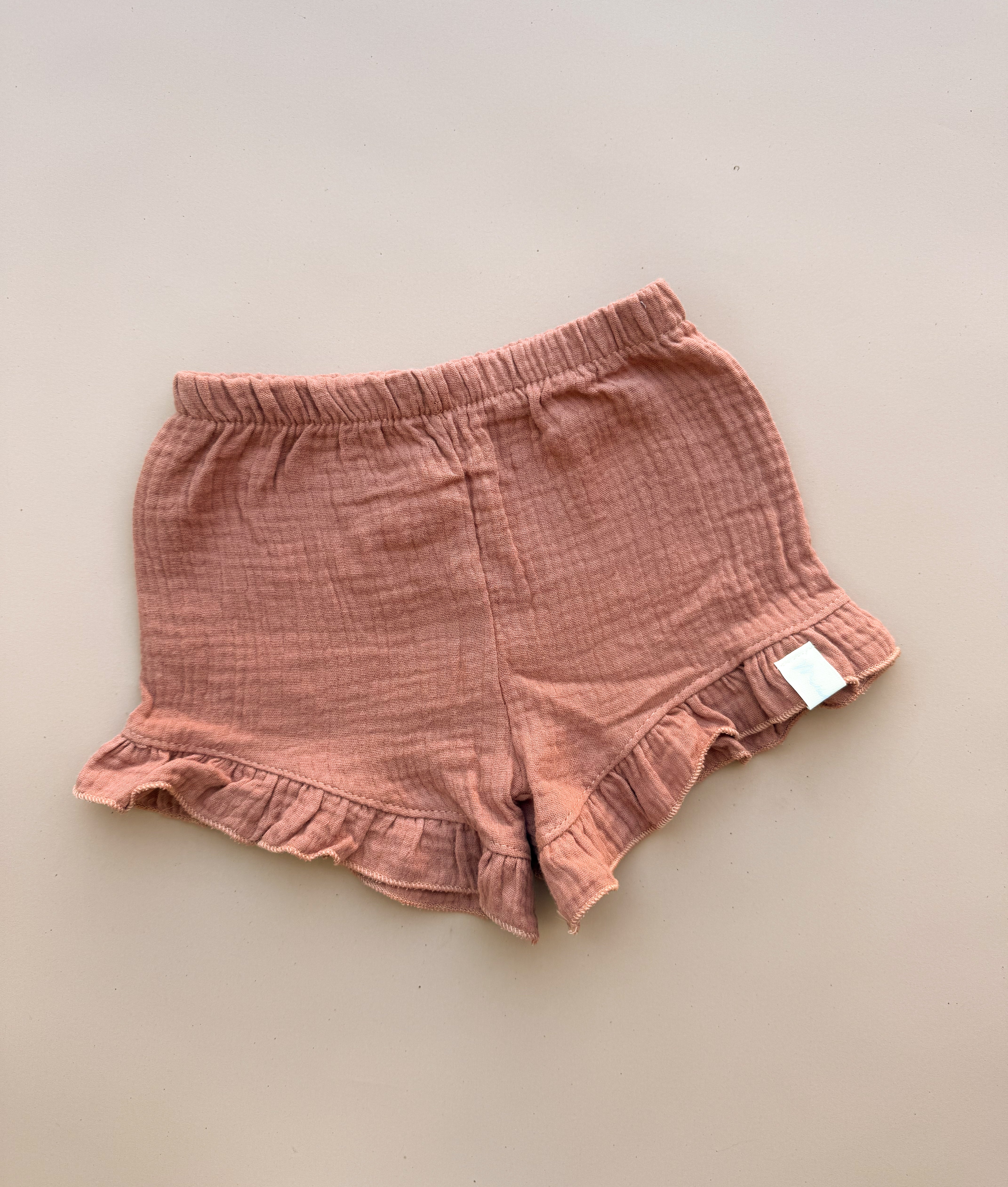 Zia Muslin Shorts - Rust